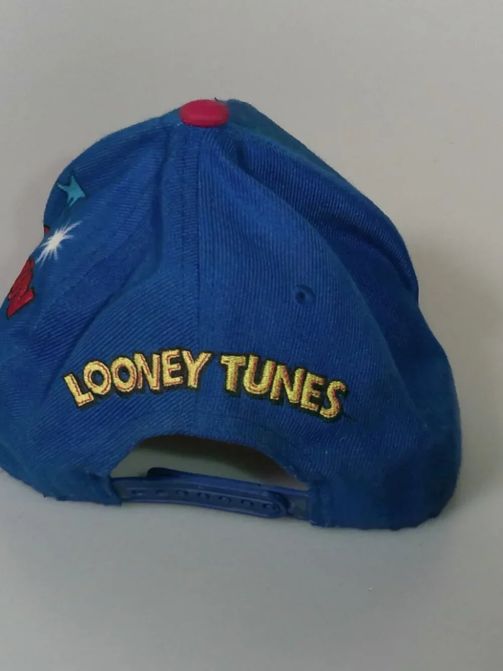 Looney Tunes Marvin The Martian BOOOM Graphic Snapback Hat Blue Cartoon Cap